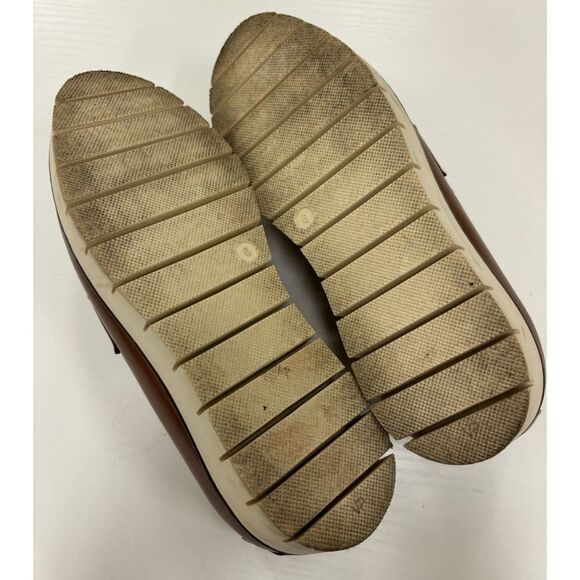 Aquatalia Genevive Leather Platform Loafers in Cognac/ Size 6 - Picture 7 of 7